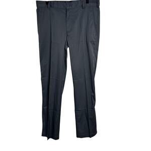 Nike Mens Golf Flat Front Tech Pants Gray Stretch Dri-Fit Business Casual $ 80